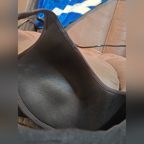 Avia Sports Bra Black Racerback Strappy Molded Cups Adjustable XL Athletic Gym - Picture 6 of 8